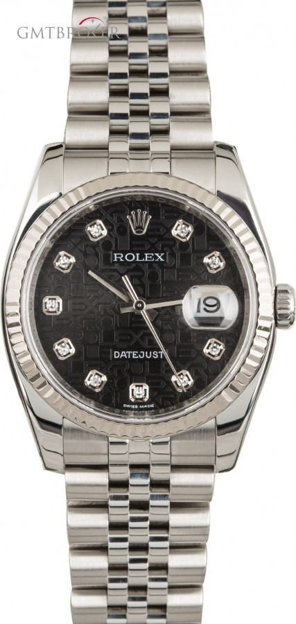 Rolex PreOwned  Datejust 116234 Black Jubilee Diamond Di 116234 854057