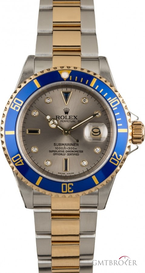 Rolex Submariner 16613T Serti Dial Two Tone Watch Watch 854042
