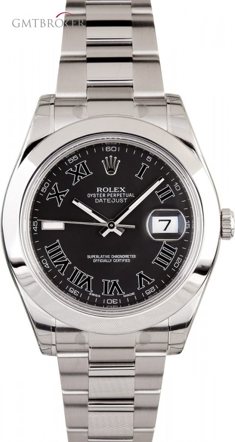 Rolex Used  Datejust 116300 Black Roman Dial Dial 848105