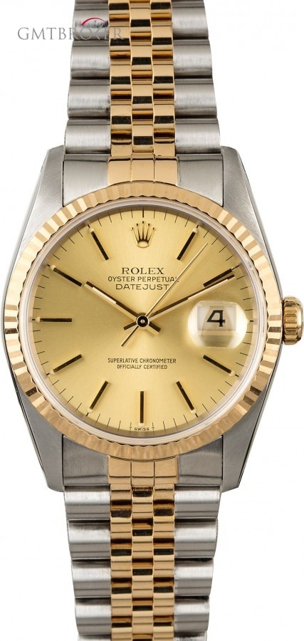 Rolex Datejust 16233 Champagne Dial Two Tone Watch Watch 834340