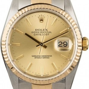 Rolex Mens  Datejust 16233 Champagne Index Dial Dial 846352