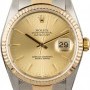 Rolex Mens  Datejust 16233 Champagne Index Dial