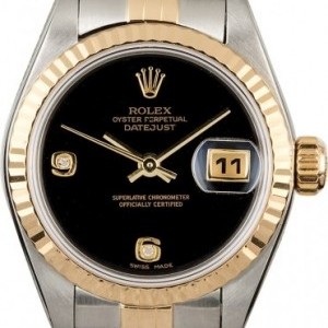 Rolex Ladies Datejust 79173 Black Onyx Diamond Dial Dial 829955