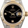 Rolex Ladies Datejust 79173 Black Onyx Diamond Dial