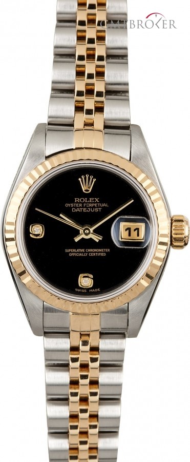 Rolex Ladies Datejust 79173 Black Onyx Diamond Dial Dial 829955