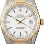Rolex Mens  Datejust 16233 Steel  Gold Oyster Band