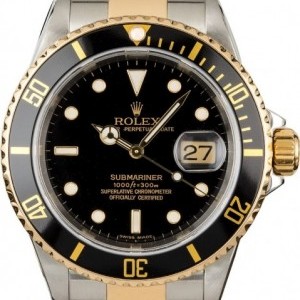 Rolex Pre-Owned  Submariner 16613 Black Luminous Dial 16613 840384