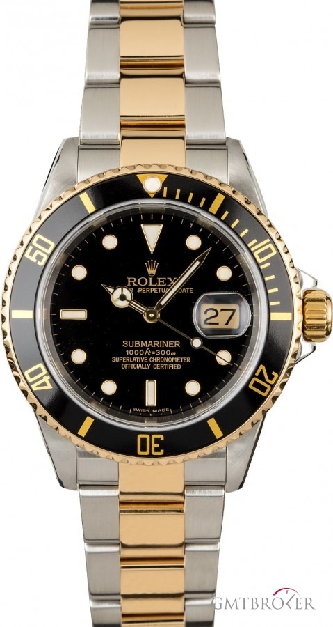 Rolex Pre-Owned  Submariner 16613 Black Luminous Dial 16613 840384