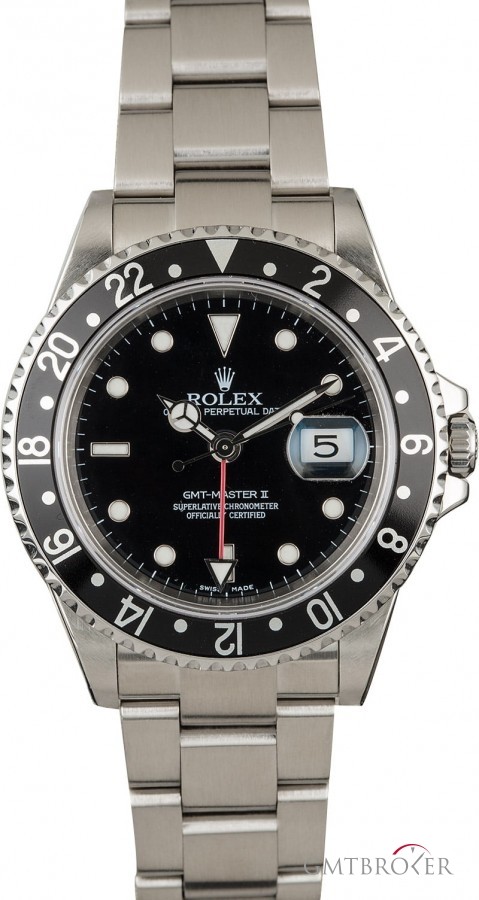 Rolex Certified  GMT Master 16710 Black Timing Bezel 16710 845680