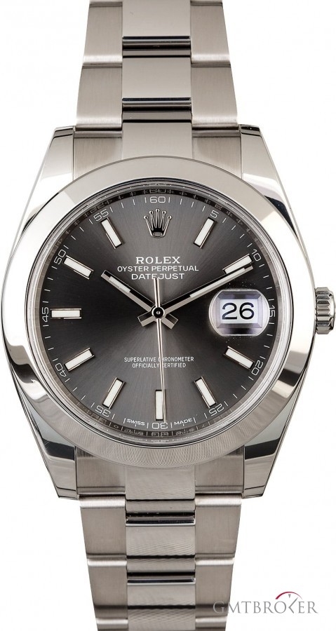 Rolex Pre Owned  Datejust 126300 Rhodium Index Dial Dial 854108