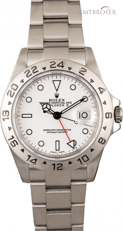 Rolex Explorer II Ref 16570 White Dial Mens Watch Watch 827918