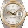 Rolex PreOwned  Datejust 16013 Silver Diamond Dial