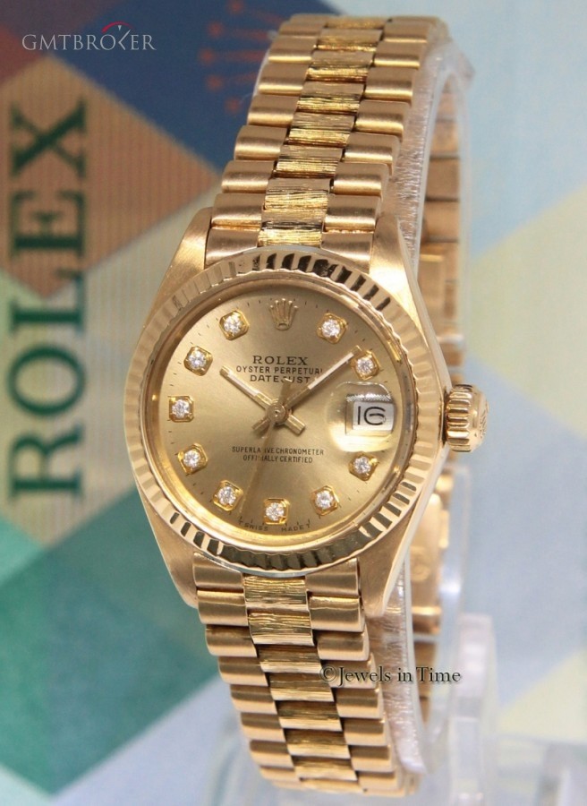 Rolex Datejust President Florentine 18k Yellow Gold Cham 6917 467051