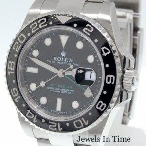 Rolex Mens GMT MASTER II Steel Ceramic Watch BoxPapers 1 116710 160663