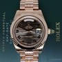 Rolex Mens Day-Date II 18k Pink Gold President Bronze Wa