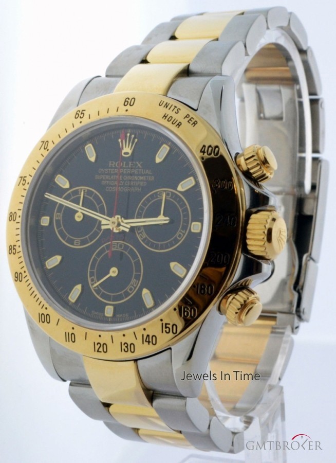 Rolex Daytona 18k Gold  Steel Chronograph Mens Automatic 116523 159307