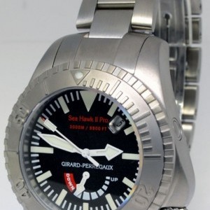 Girard Perregaux Sea Hawk II Pro Titanium Mens Watch BoxPapers NOS 49940 401087