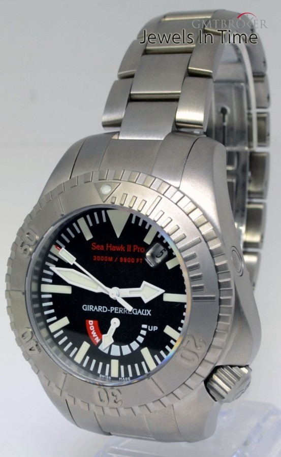 Girard Perregaux Sea Hawk II Pro Titanium Mens Watch BoxPapers NOS 49940 401087