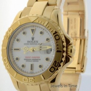 Rolex Yachtmaster Ladies 18k Yellow Gold Automatic Watch 169628 157655