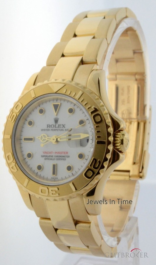 Rolex Yachtmaster Ladies 18k Yellow Gold Automatic Watch 169628 157655