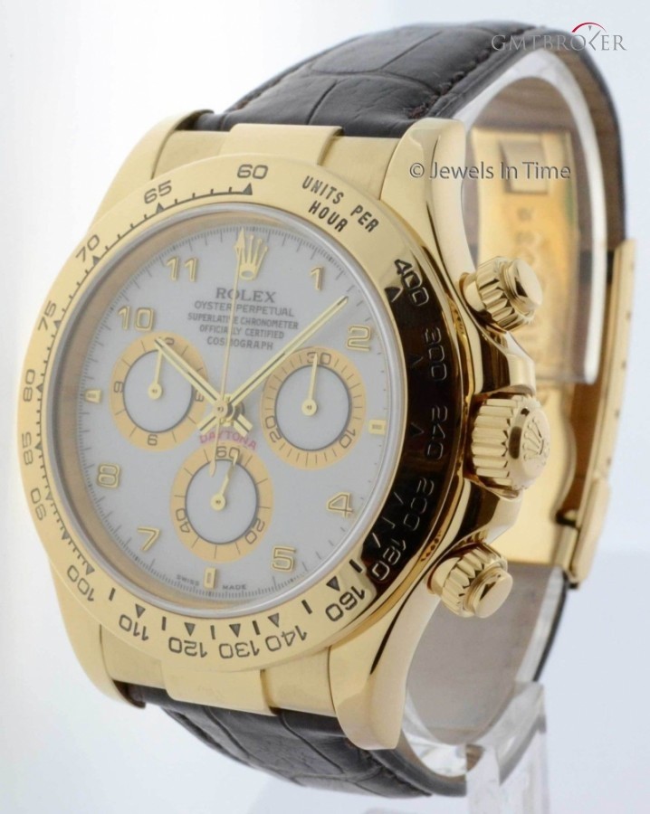 Rolex Mens Daytona Chronograph Automatic Watch 18k Gold 116518 157283