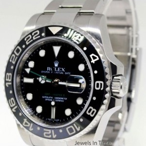 Rolex GMT MASTER II Steel  Ceramic Automatic Watch  Box 116710 363837