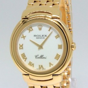 Rolex Cellini 18K Yellow Gold Bracelet Midsize 33mm Quar 6622 163393