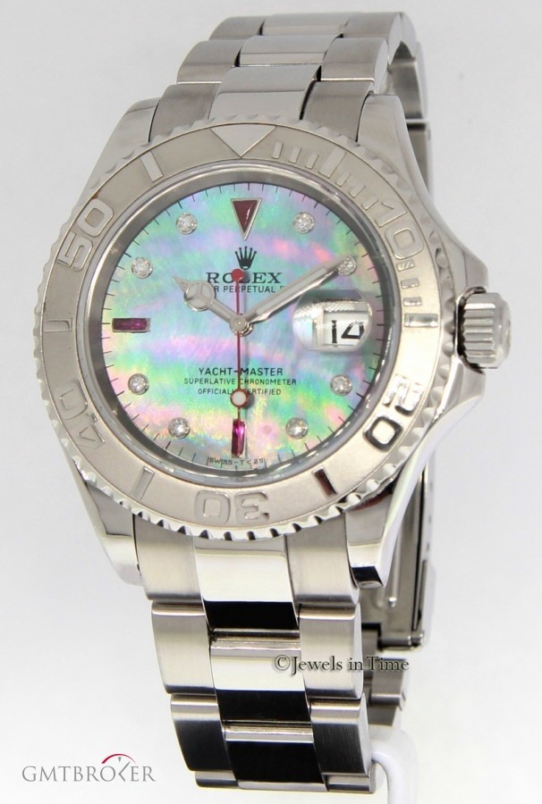 Rolex Yacht-Master Stainless Steel MOP Diamond Ruby Dial 16622 419271