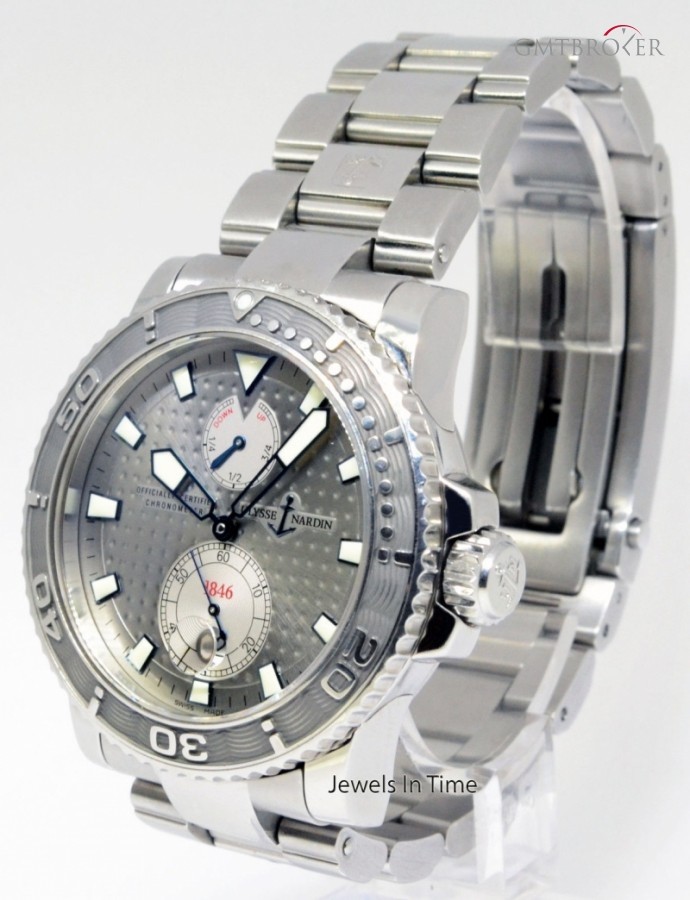 Ulysse Nardin Maxi Marine Diver Steel Mens Bracelet Watch  Box 2 263-33 160047