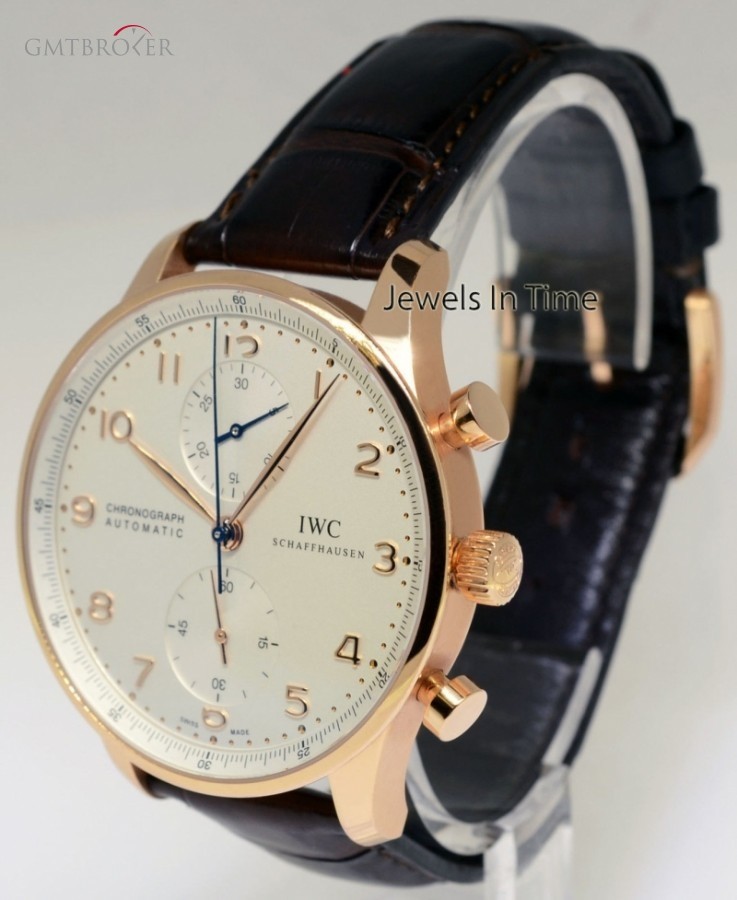 IWC 3714 Portuguese Chronograph 18k Rose Gold Watch Bo IW371480 268447