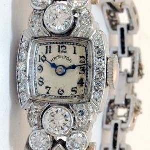 Hamilton Ladies Platinum  335 CT Diamond Watch nessuna 154797