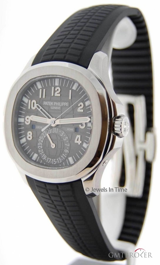 Patek Philippe Mens 5164 Aquanaut Travel Time Steel Watch BoxPape 5164A-001 270031