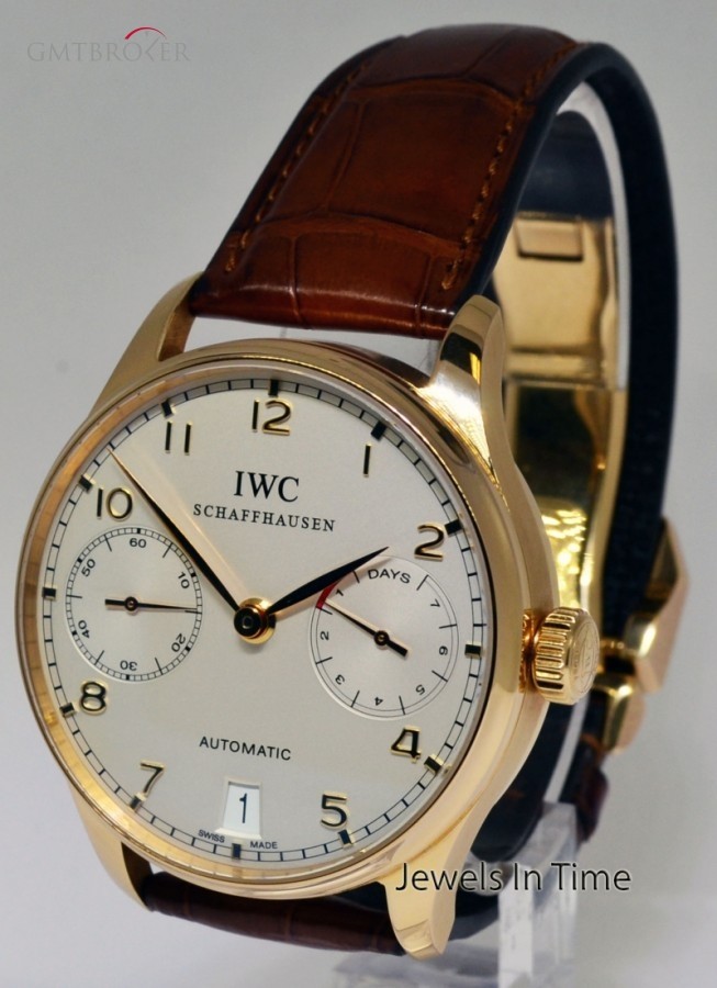 IWC Portuguese 7 Day Power Reserve 18k Rose Gold Watch IW500113 469375