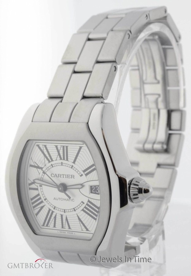 Cartier Mens Large Roadster Automatic Watch Steel BoxPaper W6206017 156717