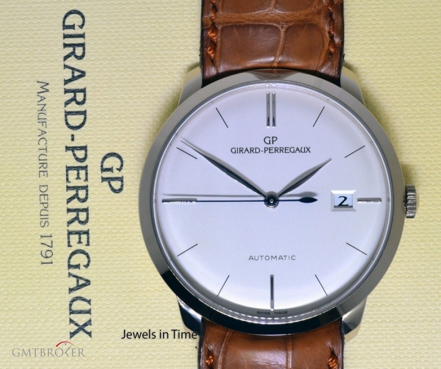 Girard Perregaux 1966 18k White Gold Automatic Mens Watch BoxPapers 49525 440435