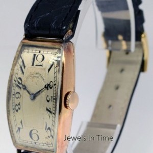 Vacheron Constantin Vintage Long Curved 14k Gold Case Windup Watch nessuna 405263