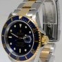 Rolex Submariner 18k Gold  Steel Mens Watch BoxPapers 16