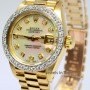 Rolex President Ladies 18k Gold Diamond Dial  Bezel MOP