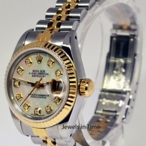 Rolex Ladies Datejust 18k Gold  Steel MOP  Diamond Watch 6917 445883