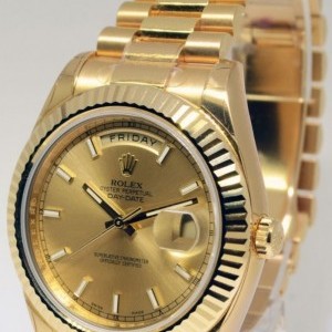 Rolex Day-Date II 18k Yellow Gold Mens Watch BoxPapers 2 218238 404057
