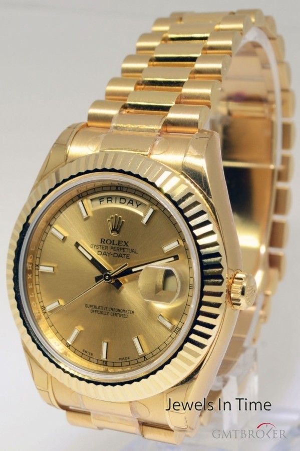 Rolex Day-Date II 18k Yellow Gold Mens Watch BoxPapers 2 218238 404057