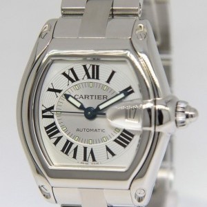 Cartier Roadster Stainless Steel Silver Dial Mens Watch Bo 2510 482939