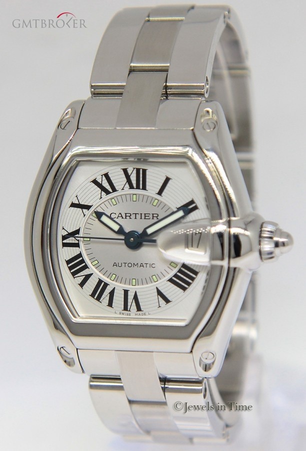 Cartier Roadster Stainless Steel Silver Dial Mens Watch Bo 2510 482939