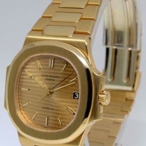 Patek Philippe Gubelin Nautilus 18k Gold Automatic Watch BoxPaper 3800 259031