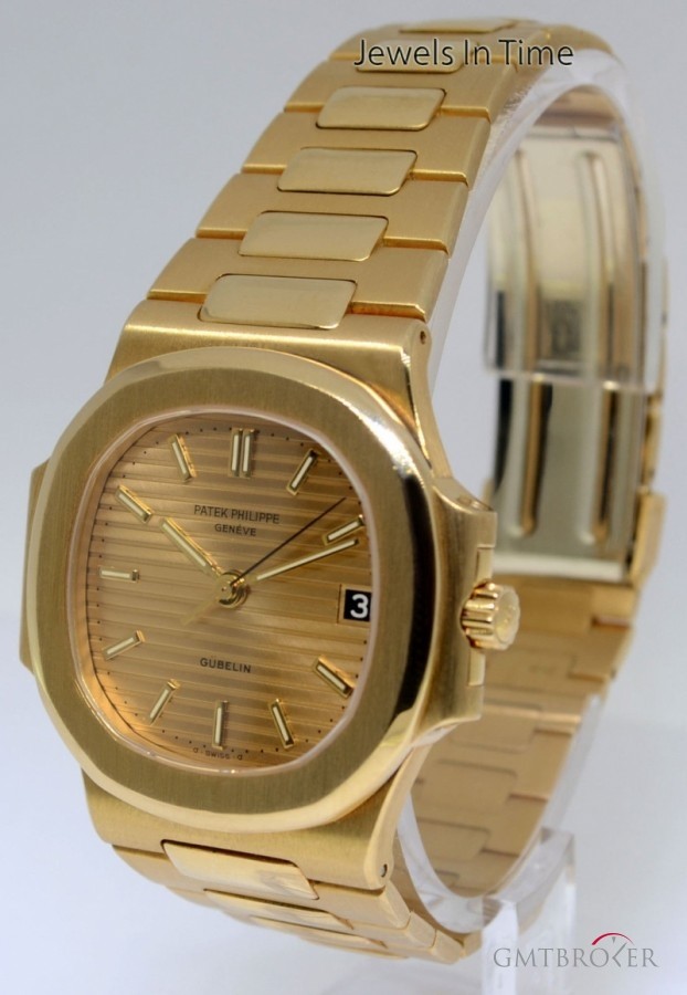 Patek Philippe Gubelin Nautilus 18k Gold Automatic Watch BoxPaper 3800 259031