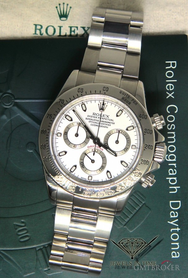 Rolex Daytona Chronograph Stainless Steel White Dial Men 116520 450455
