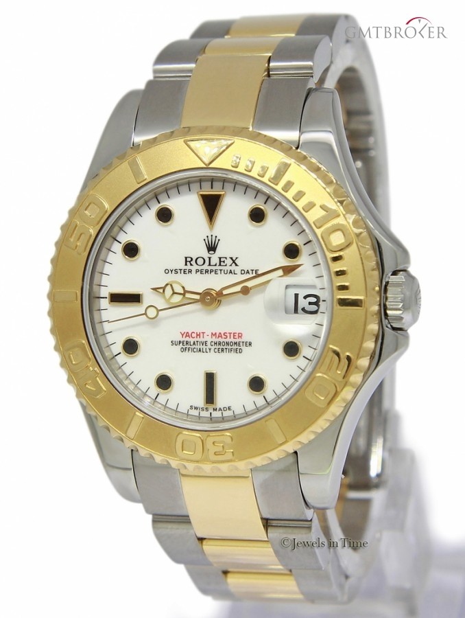 Rolex Yacht-Master 18k Yellow Gold Stainless Steel Midsi 168623 160543