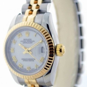 Rolex Ladies Datejust 18k Gold  Steel Watch Box  Papers 179173 156463