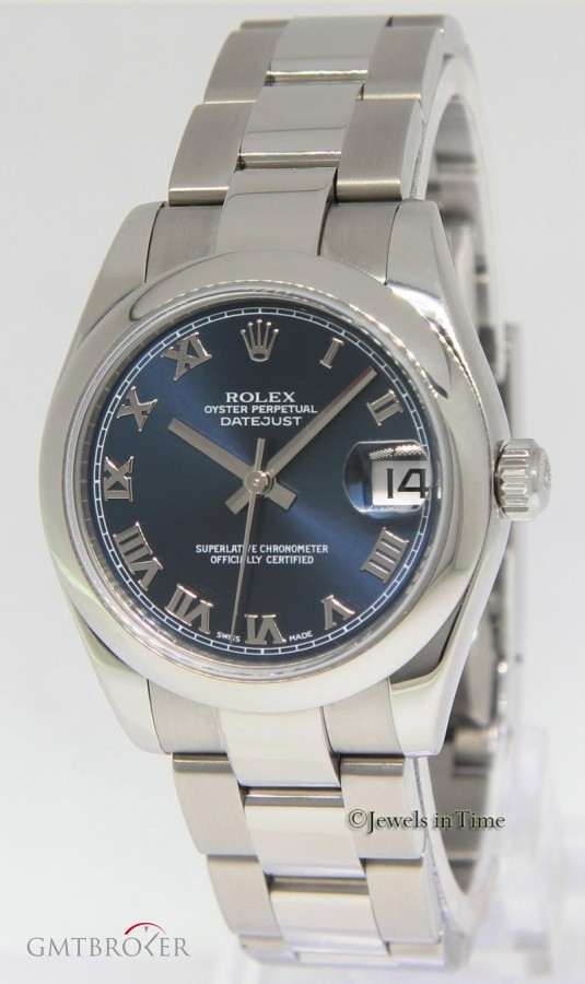 Rolex Datejust Stainless Steel Blue Dial Automatic Midsi 178240 414443
