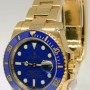 Rolex Submariner 18k Yellow Gold Ceramic Watch  Box V 11